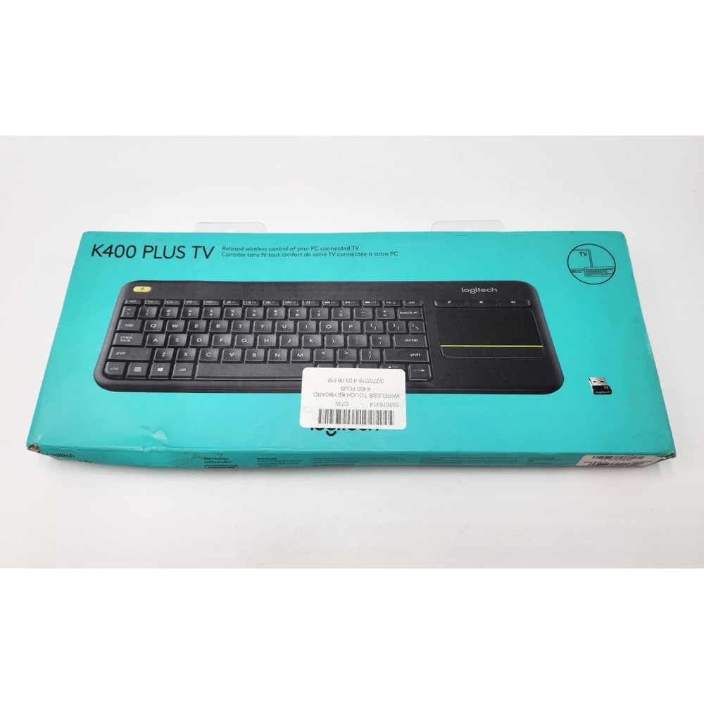 Logitech K400 Plus Wireless Touch With‎ Easy Media Control,built in TouchPad